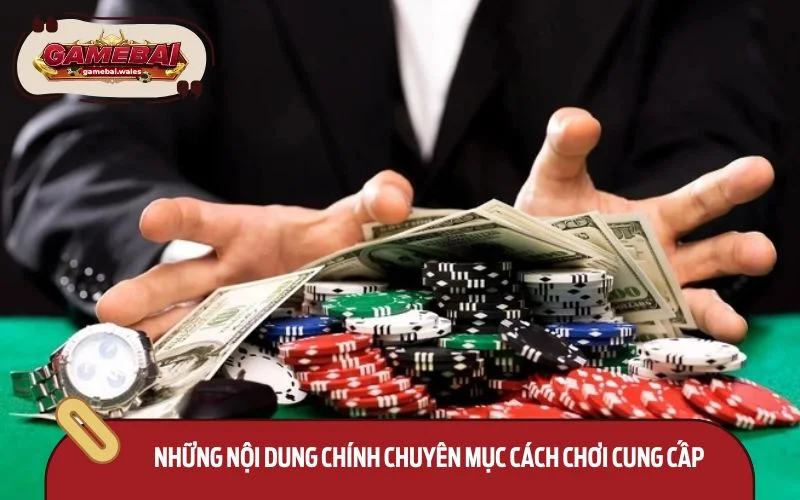 Danh sách các nội dung chính trang cung cấp đến người đọc