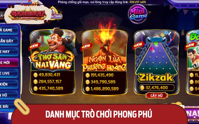 Khai phá một loạt các sản phẩm có ở cổng game